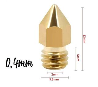 MK8 0.4mm/1.75 mm Brass Nozzle Head